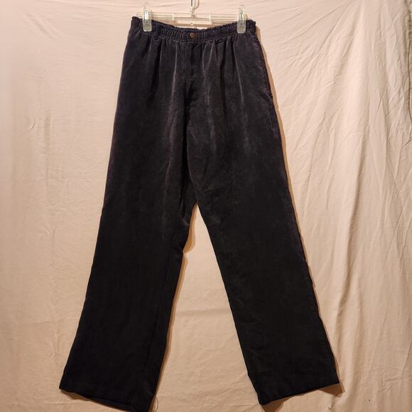 Vintage Stag Hill by Haband Corduroy Pants Brown & Black Elastic Waist 36/ L 29 - Picture 8 of 11